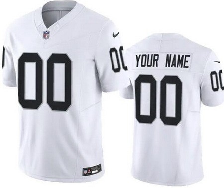 Men's Oakland Raiders Customized Limited White FUSE Vapor Jersey