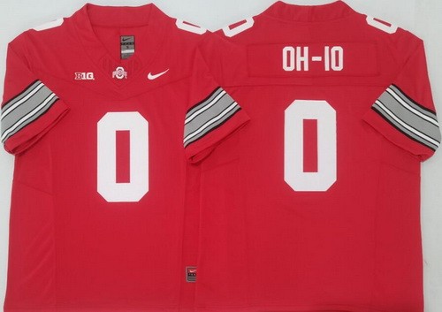 Men's Ohio State Buckeyes #0 OH IO Red 2025 FUSE College Football Jersey