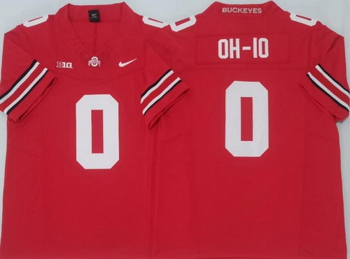 Men's Ohio State Buckeyes #0 OH IO Red FUSE College Football Jersey