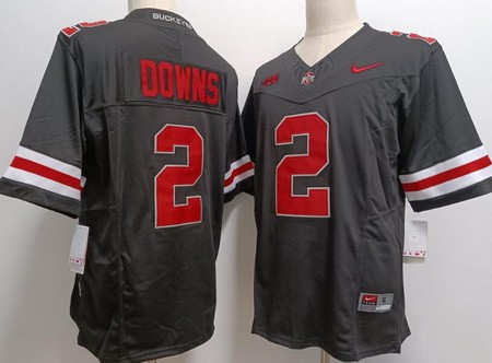 Men's Ohio State Buckeyes #2 Caleb Downs Black FUSE College Football Jersey