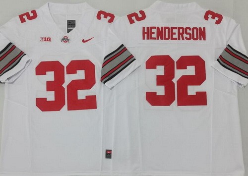 Men's Ohio State Buckeyes #32 TreVeyon Henderson Limited White 2025 FUSE College Football Jersey