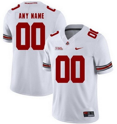 Men's Ohio State Buckeyes Custom Limited White FUSE College Football Jersey