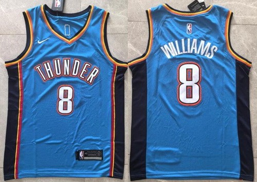 Men's Oklahoma City Thunder #8 Jalen Williams Blue Swingman Jersey
