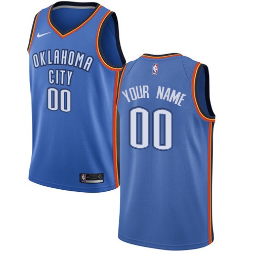Men's Oklahoma City Thunder Customized Blue Icon Swingman Nike Jersey