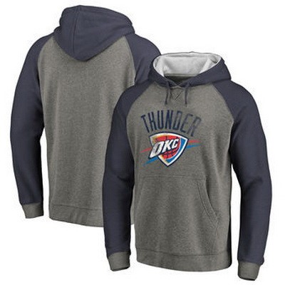 Men's Oklahoma City Thunder Gray 1 Printed Pullover Hoodie