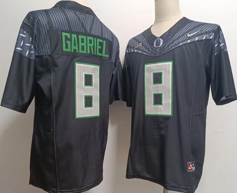 Men's Oregon Ducks #8 Dillon Gabriel Black FUSE College Football Jersey