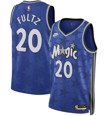 Men's Orlando Magic #20 Markelle Fultz Blue 2023 Classic Icon Heat Press Jersey