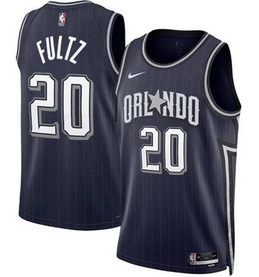 Men's Orlando Magic #20 Markelle Fultz Navy 2023 City Icon Heat Press Jersey