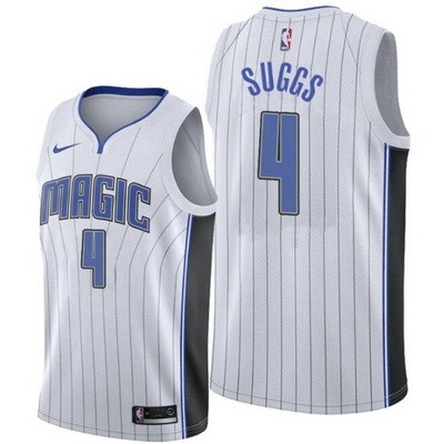 Men's Orlando Magic #4 Jalen Suggs White Icon Hot Press Jersey