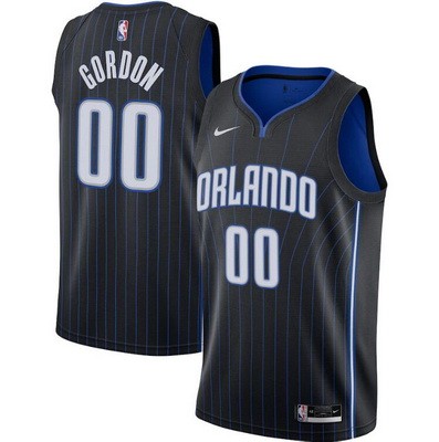 Men's Orlando Magic Custom Black Icon Hot Press Jersey