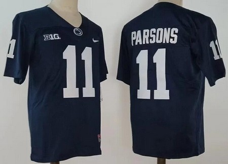 Men's Penn State Nittany Lions #11 Micah Parsons Navy Player Name College Football Jersey