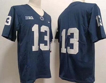 Men's Penn State Nittany Lions #13 Kaytron Allen Navy College Football Jersey