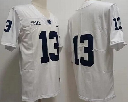 Men's Penn State Nittany Lions #13 Kaytron Allen White College Football Jersey