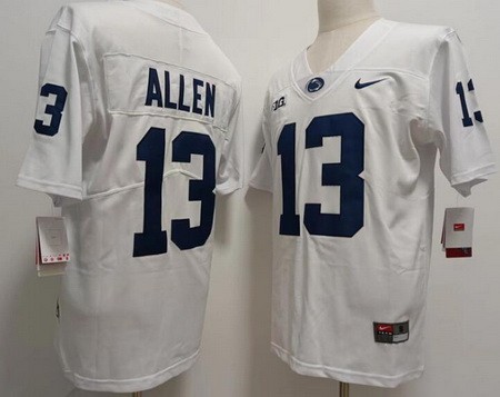 Men's Penn State Nittany Lions #13 Kaytron Allen White Player Name College Football Jersey