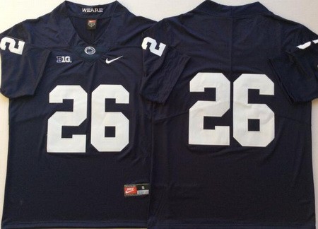 Men's Penn State Nittany Lions #26 Saquon Barkley Navy College Football Jersey