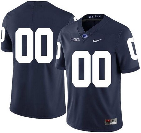 Men's Penn State Nittany Lions Customized Navy Rush 2019 College Football Jersey