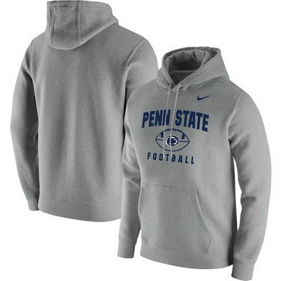 Men's Penn State Nittany Lions Gray Football Oopty Oop Club Fleece Pullover Hoodie