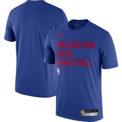 Men's Philadelphia 76ers Blue Sideline Legend Performance Practice T Shirt