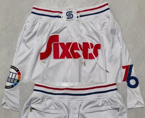 Men's Philadelphia 76ers White 2024 City Just Don Shorts