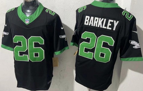 Men's Philadelphia Eagles #26 Saquon Barkley Limited Black Alternate FUSE Vapor Jersey