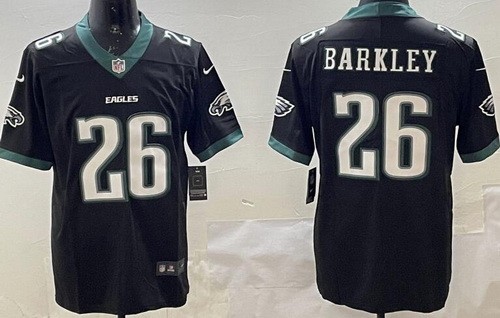 Men's Philadelphia Eagles #26 Saquon Barkley Limited Black Vapor Jersey