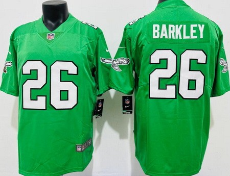 Men's Philadelphia Eagles #26 Saquon Barkley Limited Kelly Green Vapor Jersey