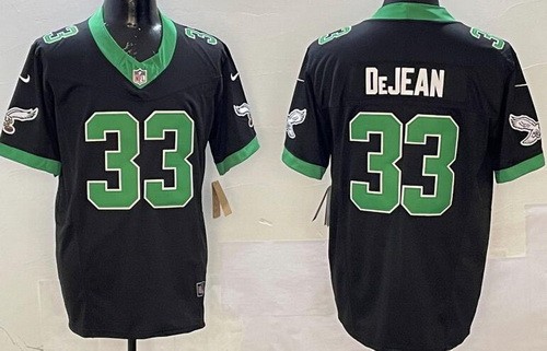 Men's Philadelphia Eagles #33 Cooper DeJean Limited Black Alternate FUSE Vapor Jersey