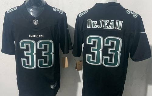Men's Philadelphia Eagles #33 Cooper DeJean Limited Black Fashion FUSE Vapor Jersey