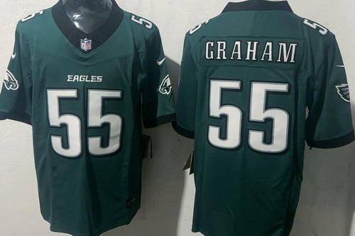 Men's Philadelphia Eagles #55 Brandon Graham Limited Midnight Green FUSE Vapor Jersey