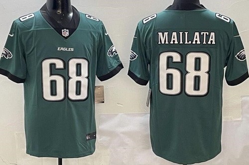 Men's Philadelphia Eagles #68 Jordan Mailata Limited Green Vapor Jersey