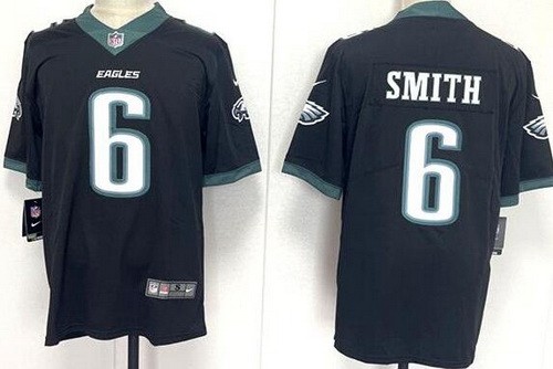 Men's Philadelphia Eagles #6 DeVonta Smith Limited Black Vapor Jersey