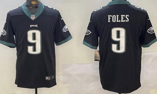 Men's Philadelphia Eagles #9 Nick Foles Limited Black Vapor Jersey