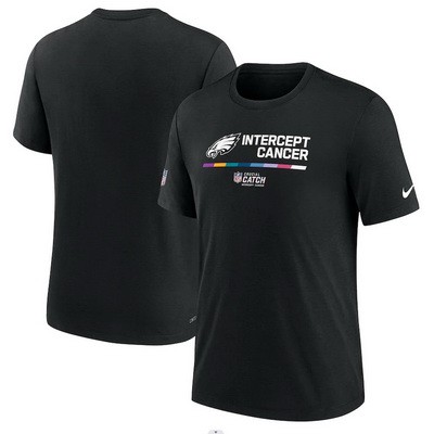 Men's Philadelphia Eagles Black 2022 Crucial Catch Performance T Shirt
