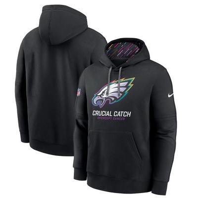 Men's Philadelphia Eagles Black 2024 Crucial Catch Club Pullover Hoodie