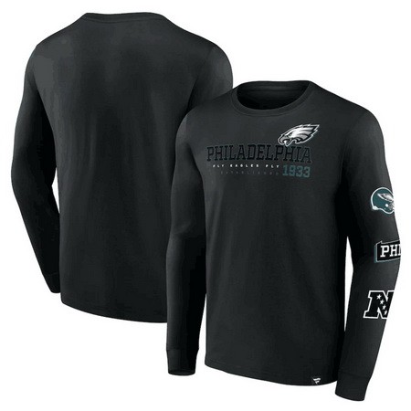 Men's Philadelphia Eagles Black High Whip Pitcher Sweatshirts
