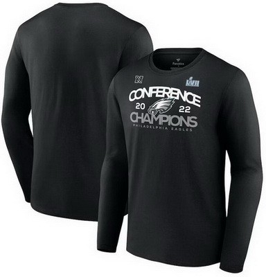 Men's Philadelphia Eagles Black Printed Long T Shirt 302402