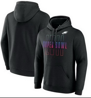 Men's Philadelphia Eagles Black Printed Pullover Hoodie 302524