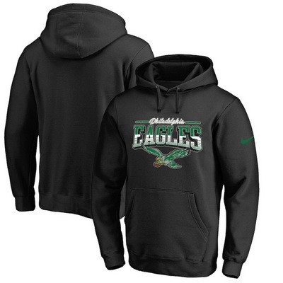 Men's Philadelphia Eagles Black Pullover Hoodie 8007