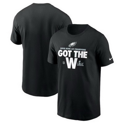 Men's Philadelphia Eagles Black Super Bowl LIX Champions Parade T Shirt