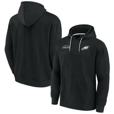 Men's Philadelphia Eagles Black Super Soft Fleece Pullover Hoodie