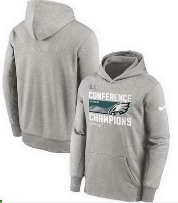Men's Philadelphia Eagles Gray Printed Pullover Hoodie 302506