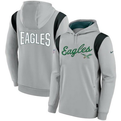 Men's Philadelphia Eagles Gray Pullover Hoodie 8002