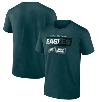 Men's Philadelphia Eagles Green NFL x Bud Light T Shirt
