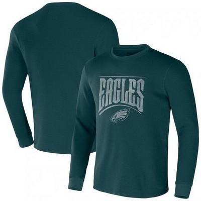 Men's Philadelphia Eagles Green NFL x Darius Rucker Collection Thermal Long Sleeve T Shirt