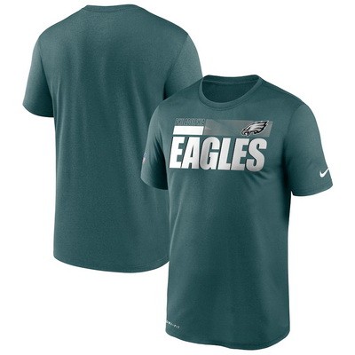 Men's Philadelphia Eagles Green Sideline Impact Legend Performance T Shirt 501