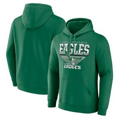 Men's Philadelphia Eagles Kelly Green Super Bowl LIX Champions Retro Graphic Pullover Hoodie