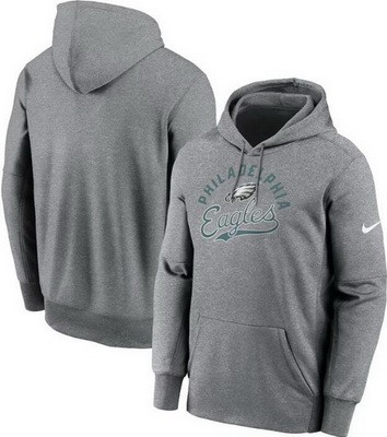 Men's Philadelphia Eagles Nike Heather Gray Performance Fleece Pullover Hoodie