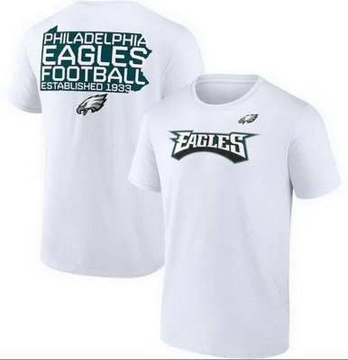 Men's Philadelphia Eagles Printed White T Shirt 302254