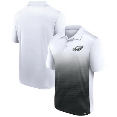 Men's Philadelphia Eagles White Black Parameter Polo