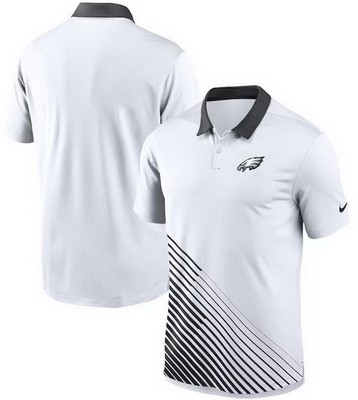 Men's Philadelphia Eagles White Black Vapor Performance Polo